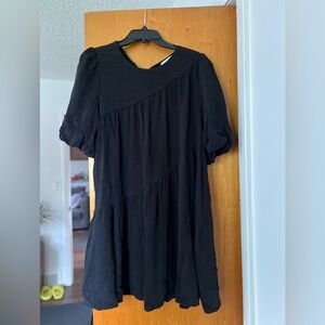 Black short babydoll dress